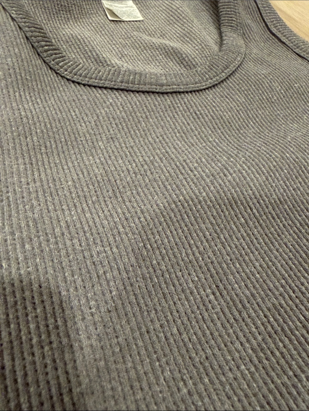 Old Navy Gray Ribbed Tank Top - Picture 3 of 3
